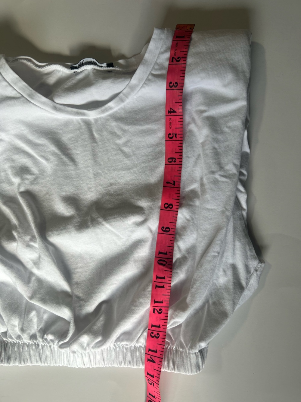 White Cropped Sleeveless Top - Picture 5 of 6